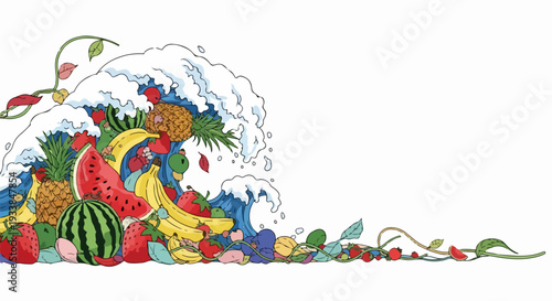 Line art drawing of spiritual lotus hands emerging from delicate petals. Elegant spiritual lotus hands illustrate balance, tranquility, embodying spiritual growth.