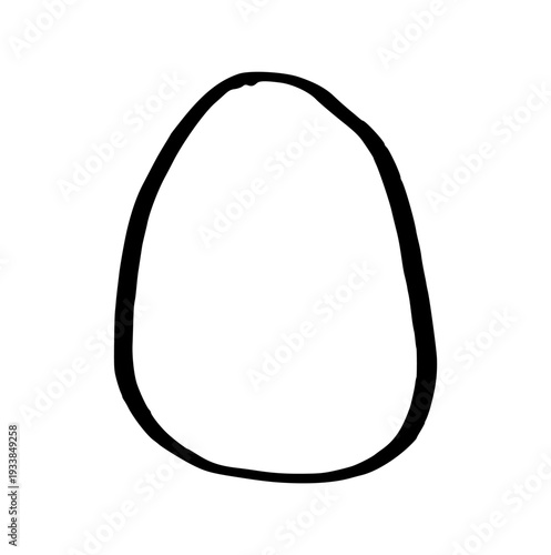 egg doodle, hand drawn chicken egg line art, minimalist organic food icon perfect for farm, protein, or kitchen concept
