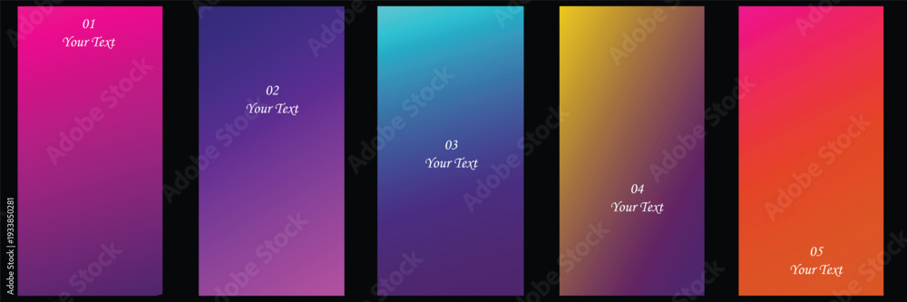 Fototapeta premium Abstract Vertical Gradient Background with Modern Color Blocks