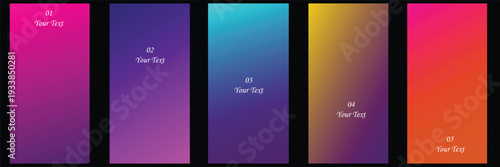 Abstract Vertical Gradient Background with Modern Color Blocks