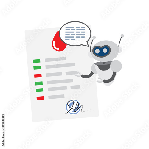 AI healthcare robot using stethoscope to check heart rate and analyze ECG trace for advanced medical monitoring