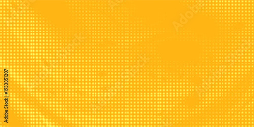 Abstract Yellow Halftone Background with Dynamic Dotted Pattern and Gradient Texture
