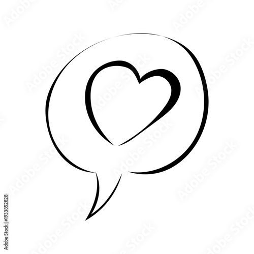 Sprechblase mit Herz