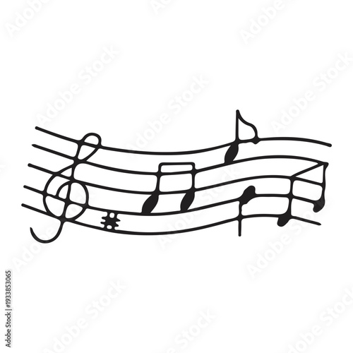 Musical Notes Staff Icon