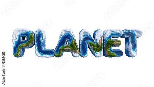Stunning planet earth concept with natural landscapes and oceans