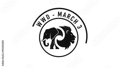 Stunning elephant and lion logo with modern design