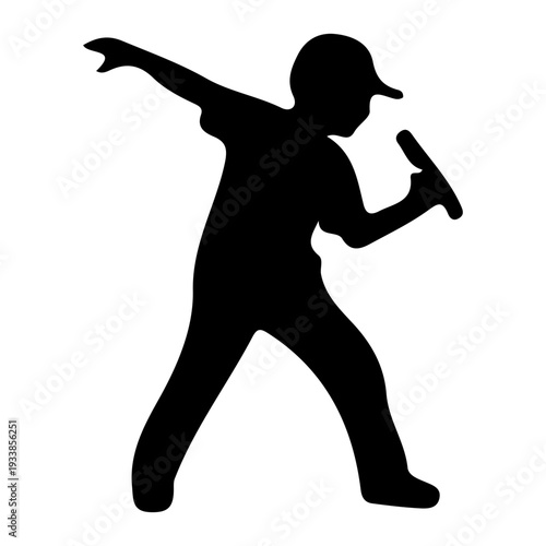 Kid Singer Silhouette Icon