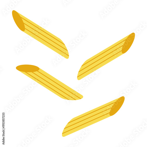 Yellow Macaroni Illustration