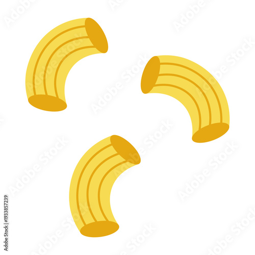 Yellow Macaroni Illustration