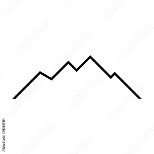 Mountain line logo icon isolated on white background