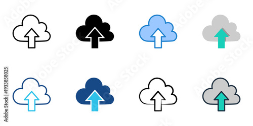 Backup icons set multiple style collection. Editable stroke 
