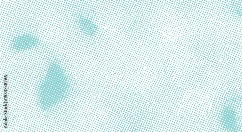 Distressed Light Blue Halftone Dot Texture Background, Cyan Grunge Pattern Abstract Graphic for Retro and Modern Designs