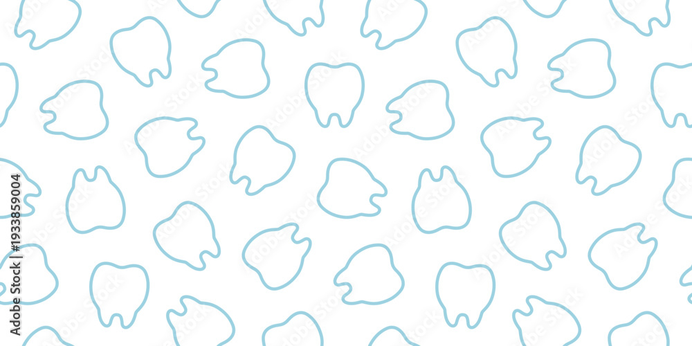 Naklejka premium 歯のシームレスな背景画像（teeth seamless background image） 