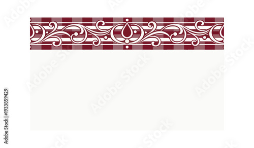 Decorative ornamental border design with blank copy space