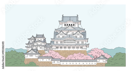 Himeji Castle Japan Cherry Blossom Spring Season