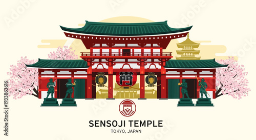 Sensoji Temple Tokyo Japan Traditional Japanese Architecture Landmark