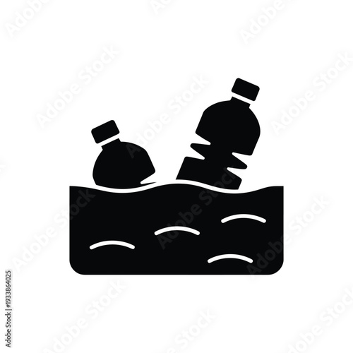 Plastic bottles floating in water depicting pollution and environmental concerns