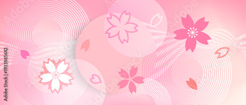 幾何学 抽象 桜 花 サークル 春 背景