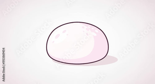 Cute Pink Mochi Ball Character