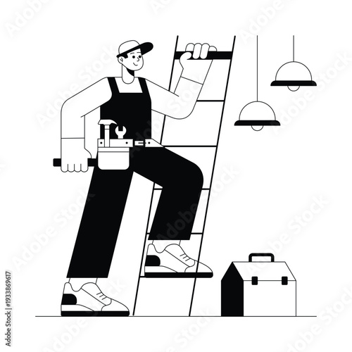 Electrician  vector illustration Eps 10 File     