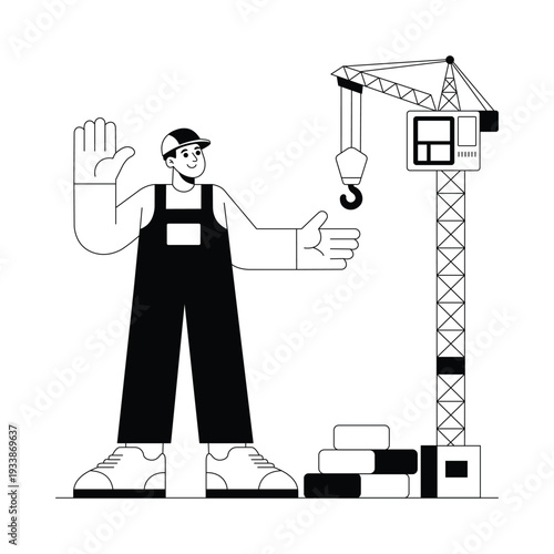 Civil Engineer Working  vector illustration Eps 10 File     