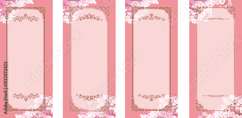 フレーム飾り枠　桜の花