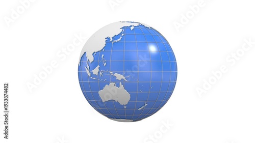 Globe on white background. Isolated 3d illustration