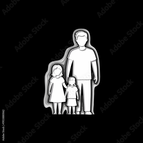 Family Portrait with Father and Children