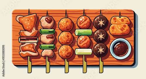 Japanese Yakitori Skewers Platter