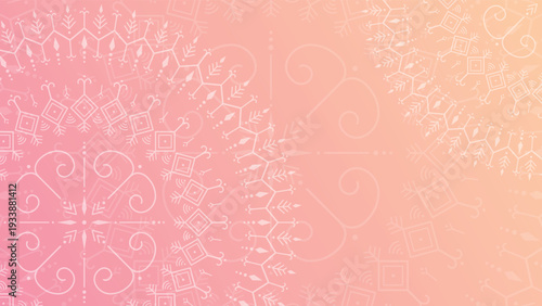 Pastel Gradient Mandala with White Ornamental Design