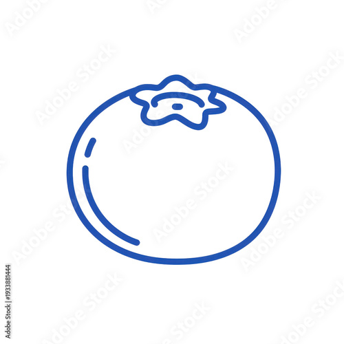 Blue outlined berry drawing against a dark background showcases simplicity and digital art style