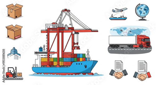 Global Shipping Cargo Logistics Operations.