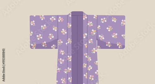Purple Floral Kimono