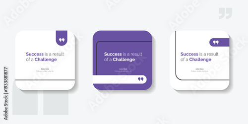 Set Bubble testimonial banner, quote, infographic. Social media post template designs for quotes. Empty speech bubbles, quote bubbles and text box