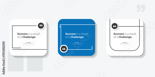 Set Bubble testimonial banner, quote, infographic. Social media post template designs for quotes. Empty speech bubbles, quote bubbles and text box