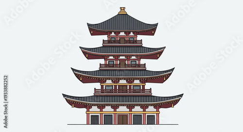 Japanese Pagoda Architecture, Traditional East Asian Temple Building