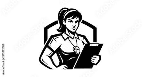 Female Doctor Holding Clipboard Illustration.
