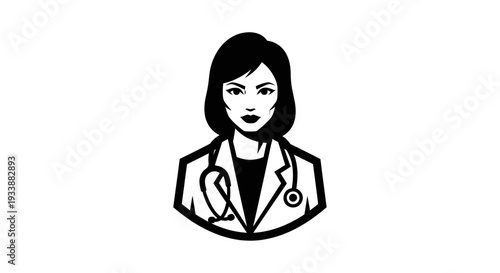 Female Doctor Portrait Stethoscope Medical Professional.