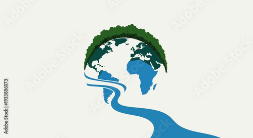 A Visual Representation of Planet Earth's Environmental Protection and Eco-Friendly Concepts for a Sustainable Future
