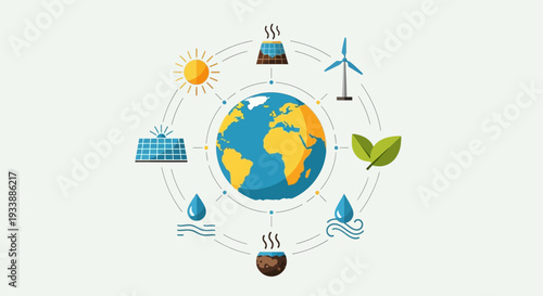 Eco-Friendly Practices for a Greener Planet Earth on Earth Day, promoting Renewable Energy and Environmental Protection