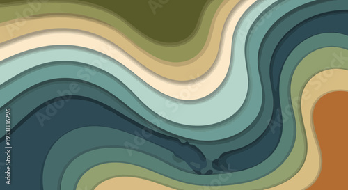 Earth Day Concept with Layers of Nature, Environment, Climate, Energy, and Eco-Friendly Elements in a Harmonious Illustration