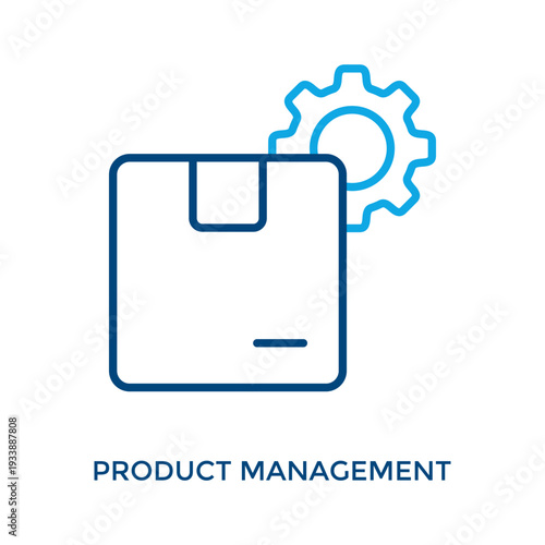 Product Management Icon Outline Color Style. Vector Illustration For Graphic Design