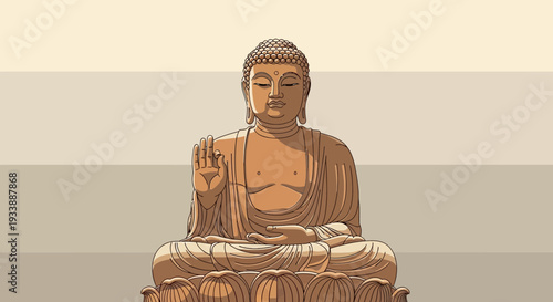 Buddha Statue Meditation Zen Serene Calmness Spiritual Enlightenment
