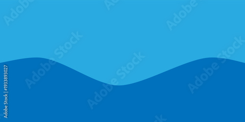 Abstract blue waves background, fluid motion and serene water surface illustration