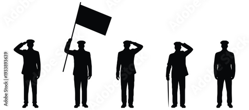 Happy Independence Day Army Vector – Patriotic Military Silhouette Clipart Design Set