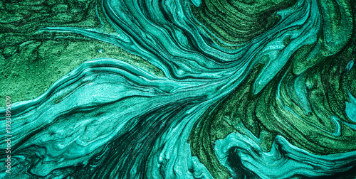 Beautiful Glossy Acrylic Waves with Ample Copy Space
