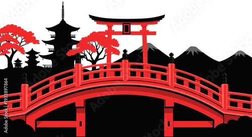 Japan Travel: Red Bridge, Torii Gate, Pagoda, Mt. Fuji