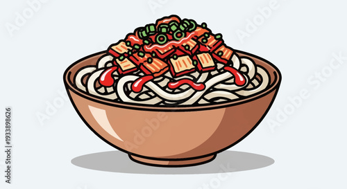 Delicious Noodle Bowl with Toppings