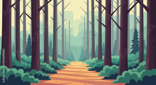 Forest Path Illustration