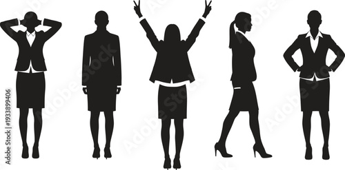 Business professionals in various poses and expressions